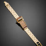 Yellow 14K gold wristwatch accented with diamonds and synthetic rubies - Foto 1