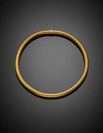 Yellow gold tubogas necklace - Foto 1