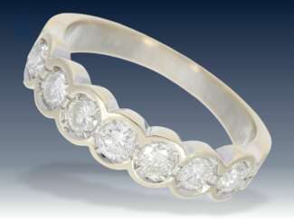 Ring: hochwertiger Halbmemoire-Ring mit Brillanten, Goldschmiedeanfertigung, Atelierspreis ca. 2000€