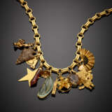 Yellow gold chain necklace with several 18K - photo 1