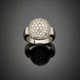 Diamond pavé white gold ring in all ct. 1.70 circa - photo 1