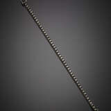 White gold black diamond tennis bracelet in all ct. 5.50 circa - Foto 1