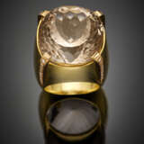 Round ct. 50 circa topaz yellow gold ring - Foto 1