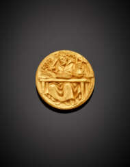 Yellow matte gold celebrative medal for the hundredth anniversary of CREDITO ITALIANO