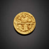 Yellow matte gold celebrative medal for the hundredth anniversary of CREDITO ITALIANO - фото 1