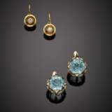 Lot comprising two pairs of earrings: one set in yellow gold g. 1.48 - фото 1
