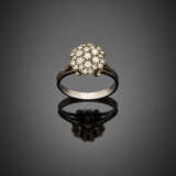 White gold diamond pavé ring in all ct. 0.35 circa - Foto 1