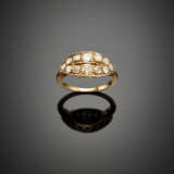Round diamond yellow 9K gold ring in all ct. 1 circa - photo 1