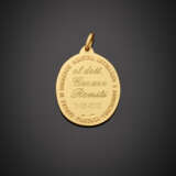 Yellow glazed gold medal pendant by the Piacenza "Camera di Commercio Industria e Artigianato" - фото 1