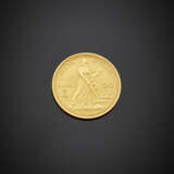 Yellow 22K gold reproduction of a Vittorio Emanuele III twenty Lire coin - photo 2