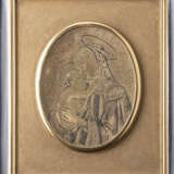 Yellow gold plaque engraved with "Madonna and Child" - Foto 2