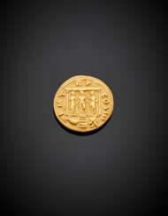 Yellow 22K gold reproduction of roman coin