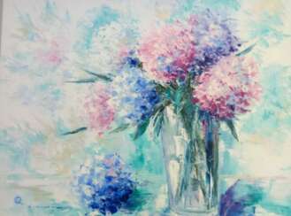 "Bouquet d'hortensias"