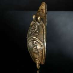 Feines Bronze-Lotosblatt eines Mandala