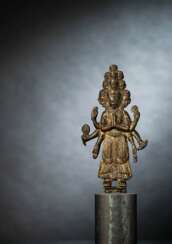 Sehr seltene Bronze des Ekadashahamukha-Avalokiteshvara