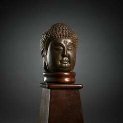 Kopf des Buddha Shakyamuni aus Kalkstein