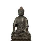 Bronze des Buddha Shakyamuni im Meditationssitz - photo 7