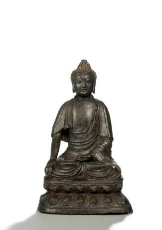 Bronze des Buddha Shakyamuni im Meditationssitz - Foto 7