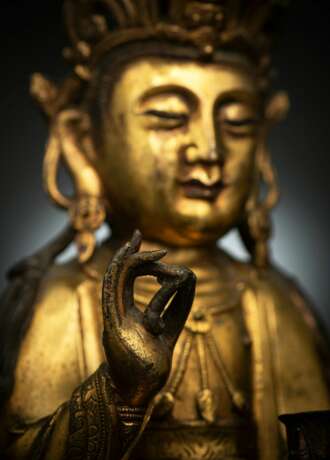 Feuervergoldete Bronze des Guanyin - Foto 3