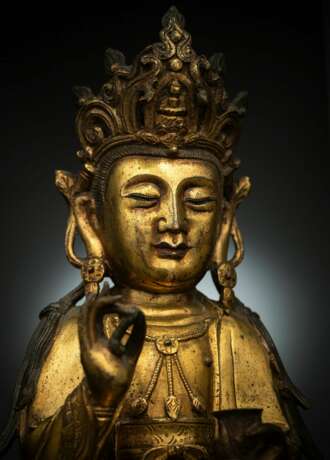 Feuervergoldete Bronze des Guanyin - Foto 4