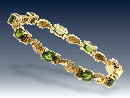 Armband: interessantes und außergewöhnliches vintage Goldschmiedearmband mit Turmalinen - фото 3