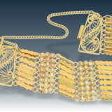 Armband: ausgefallenes, vermutlich antikes Armband mit Saatperlen, 18K Gold - Foto 1