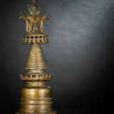 Seltener großer Stupa aus Bronze - Foto 3