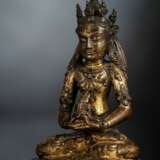 Feine feuervergoldete Bronze des Amitayus - Foto 4
