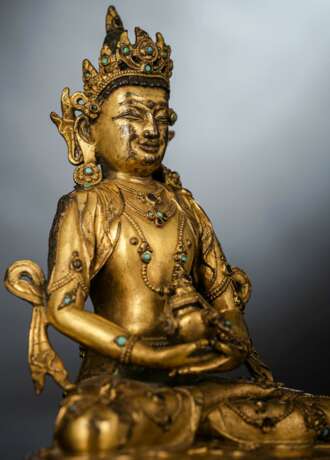 Feine und seltene feuervergoldete Bronze des Amitayus, Sonam Gyaltsen zugeschrieben - фото 4