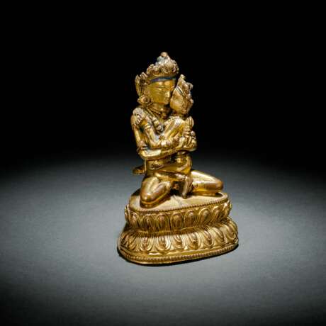 Feuervergoldete Bronze des Vajradhara - photo 3