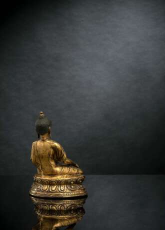 Feuervergoldete Bronze des Buddha Shakyamuni - фото 2