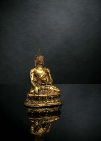 Feuervergoldete Bronze des Buddha Shakyamuni - фото 3