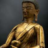 Feuervergoldete Bronze des Buddha Shakyamuni - photo 4