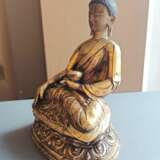Feuervergoldete Bronze des Buddha Shakyamuni - photo 9