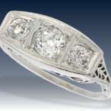 Ring: antiker, dekorativer Diamant-Goldschmiedering, vermutlich aus der Zeit des Jugendstils, ca.1ct - photo 2