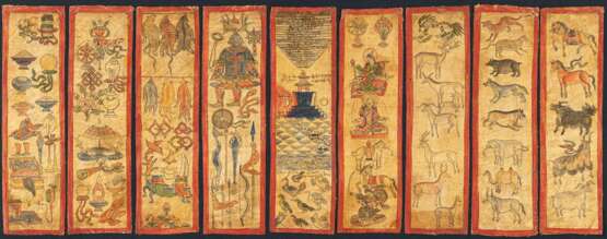 Neun Ritualkarten für Opferungen an die Gottheiten - Foto 1