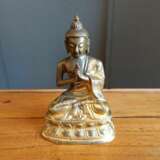 Partiell feuervergoldete Bronze des Buddha Shakyamuni - Foto 2