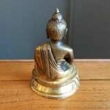 Partiell feuervergoldete Bronze des Buddha Shakyamuni - Foto 4