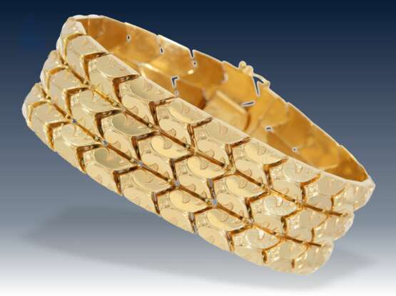 Armband: außergewöhnliches, breites und schweres vintage Goldschmiedearmband, 18K Gold - Foto 2