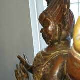 Partiell vergoldete gegossene und in Repoussé gearbeitete Bronze einer tantrischen Gottheit, wohl Mahakala - photo 9