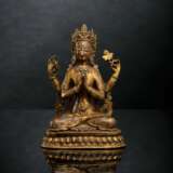 Feuervergoldete Bronze des Sadaksharilokeshvara - фото 1
