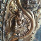 Große feuervergoldete Mandorla aus Bronze mit Buddha Shakyamuni und acht Erscheinungen - photo 6