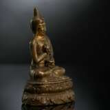 Bronze des Padmasambhava auf einem Lotos - Foto 2