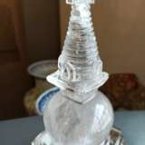 Stupa aus Bergkristall auf feuervergoldetem Stand - photo 4