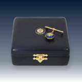 Brosche/Medaillon: seltener, limitierter Gold/Emaille Schmuck Fabergé/Victor Mayer, No.691/999, mit Originalbox - Foto 3