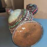 Feine Ritualkanne aus Silber mit Jade und Steinbesatz 'kamandalu' - photo 7
