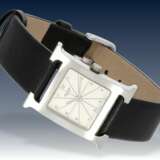 Armbanduhr: Designer-Uhr, Hermès "Heure H Ref: HH1.210", Millennium-Edition von 2000, Edelstahl - photo 1