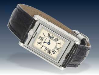 Armbanduhr: seltene Damenuhr im Reverso-Stil, Cartier "Basculante", Ref. 2386, ca. 2001