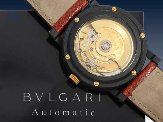 Armbanduhr: ungetragene Bvlgari Carbon Roma, limitiert, No 1862/1900, Ref. BB33 mit Originalbox und Originalpapieren von 1994, selten! - photo 2