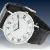 Armbanduhr: seltene ovale vintage Piaget Herrenuhr/Damenuhr in 18K Weißgold, Ref.12502, mit Originaletui, verm. um 1990 - photo 1